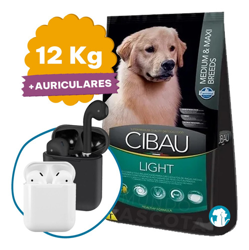 Alimento Perro Adulto Cibau Light Med Grande 12 Kg + Regalo