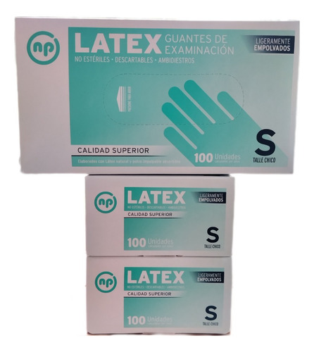 Guantes De Látex Descartable  Np . Caja X 100 Unidades