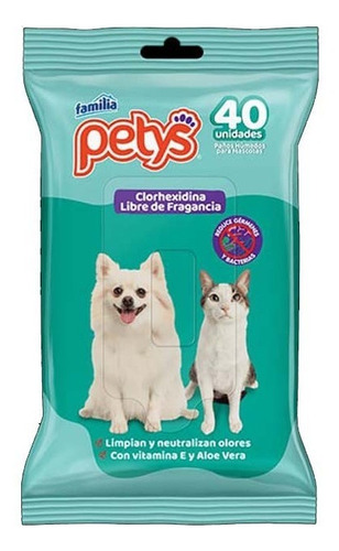 Pañitos Húmedos Petys Con Clorhexidina