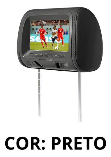 Encosto De Cabeça Com Monitor 7 Polegadas Sem Dvd