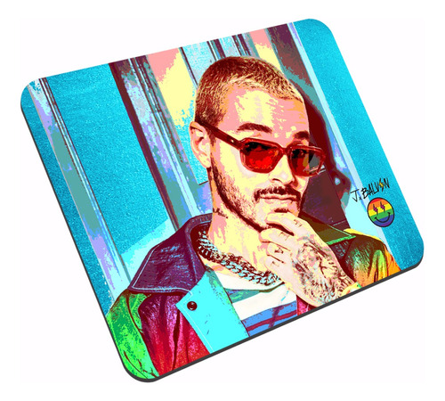 Mouse Pad. Fanart De J Balvin Decorativo Regalo Original