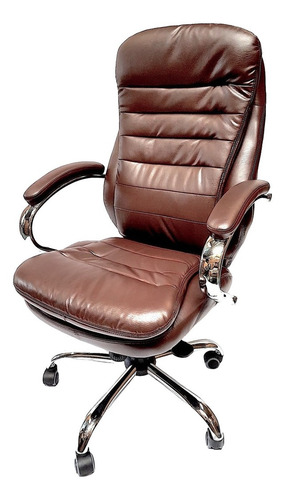 Imagen 1 de 2 de Silla de escritorio American Mesh 13010 synchro ergonómica marrón con tapizado de cuero sintético
