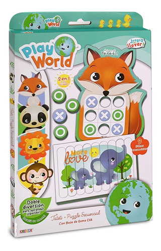 Ta Te Ti + Puzzle Secuencial. Goma Eva. Kreker
