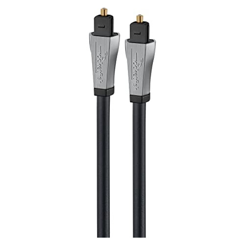 Cable De Audio Óptico Toslink Rocketfish De 4 Pies, Negro, M