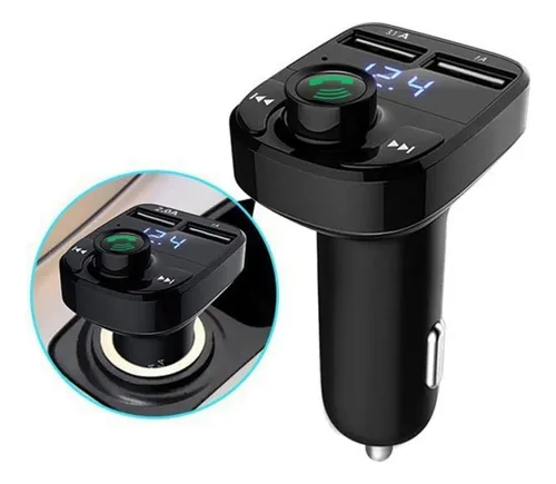 Adaptador Auto Bluetooth Transmisor Manos Libres Cargador 