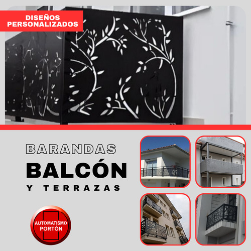 Baranda Chapa Calada 2m X 1m Balcon Terraza Pileta Gris Oscuro