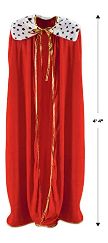 Beistle 60253 King Adulto  Queen Robe 4 Pies 4 Pulgadas