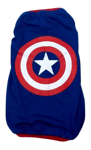 Camiseta Super Heróis  Capitão América  Cor Azul  Tamanho M