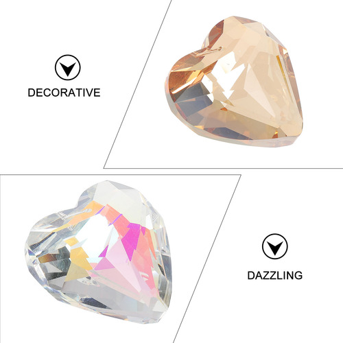 Colgante En Forma De Corazón De Cristal Con Cadena De Ventil