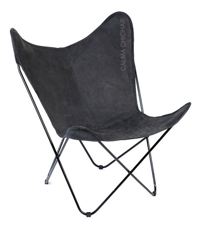 Sillon Bkf Marca Calma Chicha® Cuero Negro Y Base Negra