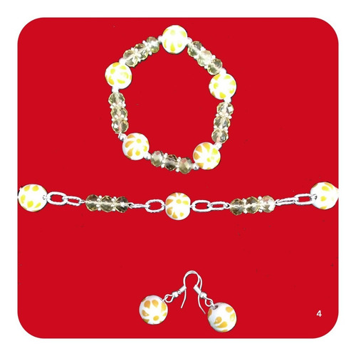 Imagen 2 de 6 de -40% Joyería Talavera Poblana Collar Aretes Pulsera Mod4 Jyr