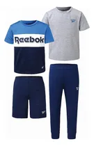 Comprar Kit Conjunto Esportivos Para Meninos 4 Peças Azul Reebok