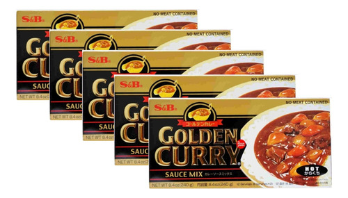 S&b Golden Curry Picante /  Hot 220 Gramos Japones 5 Piezas