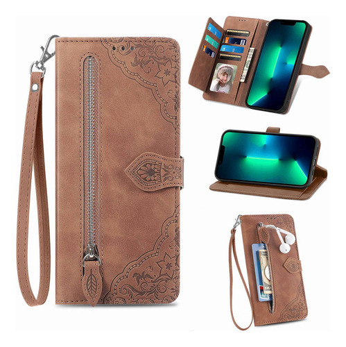 Funda De Piel Etfast Wallet For Teléfono Para Sharp Sense 7