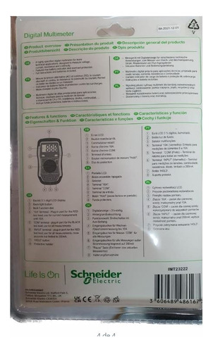 Multimetro Digital Profesional Schneider Imt23222 En Palermo