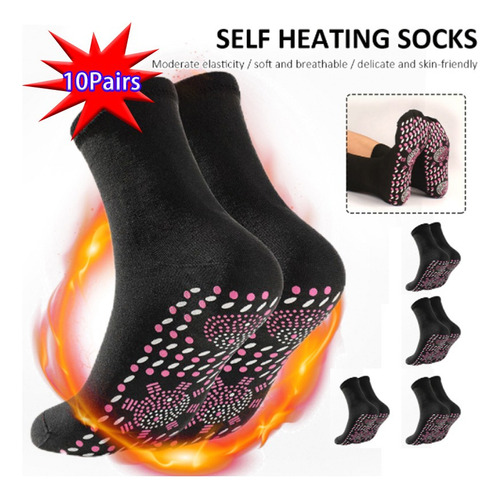 10 Pares De Calcetines De Masaje Magnético Autocalentables .