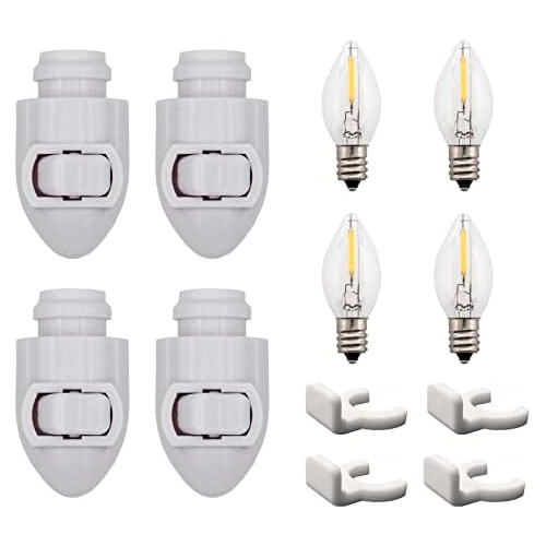 Luz Nocturna Led Blanca Interruptor, Luz De Noche Manua...