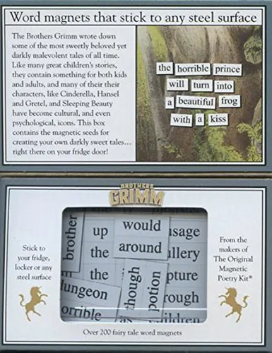 Kit De Poesía Magnética Hermanos Grimm - Letras Para Nevera