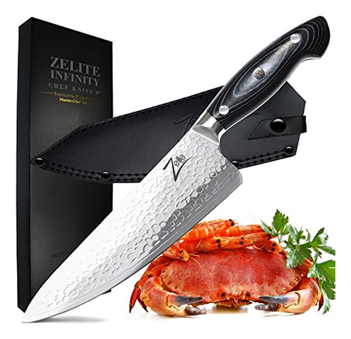 Zelite Infinity Chef Knife 8 Inch, Damascus Chef Knife, Chef