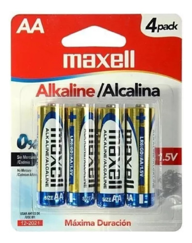 Pilas Doble Aa 1.5v Maxell 4uni