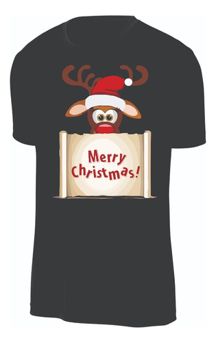 Camisetas Navidad Reno Merry Christmas Tierno M1