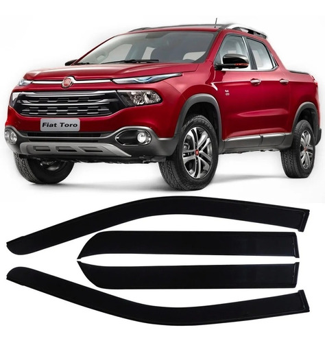 Calha De Chuva Defletor Fiat Toro Pick Up 2016 2017 2018 4p 