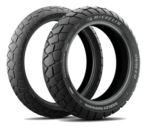 Par Pneu 120/70-19 E 170/60-17 Scorcher Adventure Harley