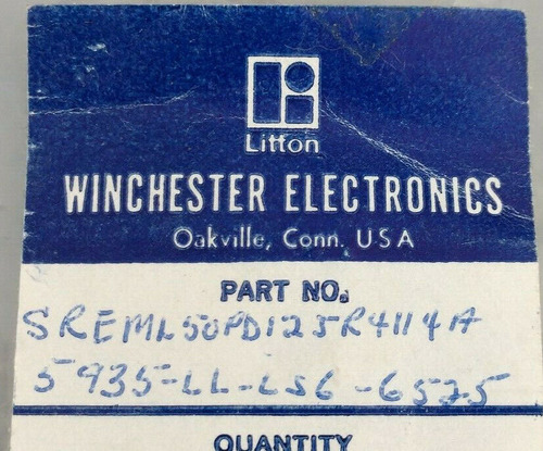 Winchester Electronics Sreml50pd12jr4114a Connector Eeo