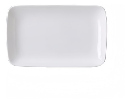 Plato Rectangular Melamina 9.5 Blanco 6 Piezas