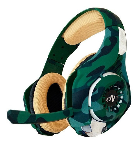 Auricular Gamer Nisuta Camuflado Con Micrófono Para Ps4, Xbox, Pc Y Celular Nsaug300c Gaming 