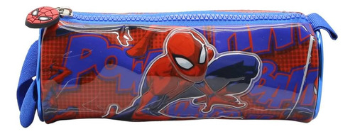 Cartuchera Escolar Spiderman Marvel Tubo Color Rojo Liso