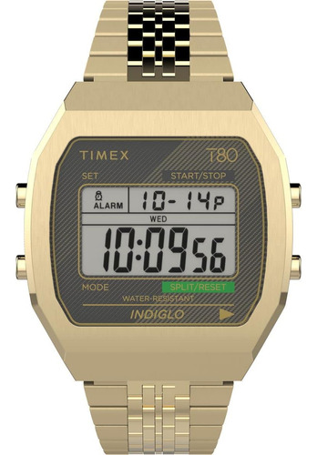 Timex Reloj Unisex T80 De Acero De 36 Mm - Esfera En Tono Do