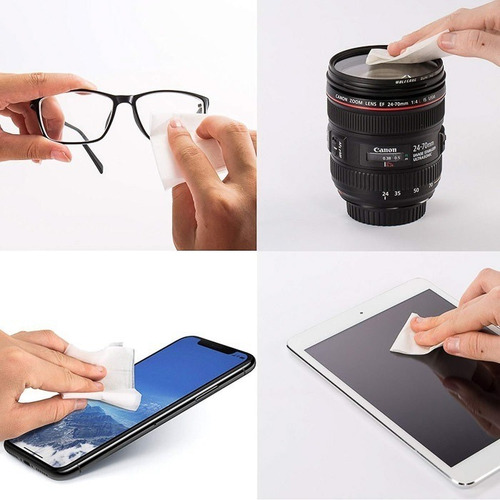 Imagen 3 de 5 de 100 Paños Humedos Zeiss Limpieza Lentes Camara Gafas Envioya