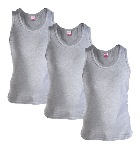 Musculosas Color Dama Nadadora Entallada Pack X3 Disershop