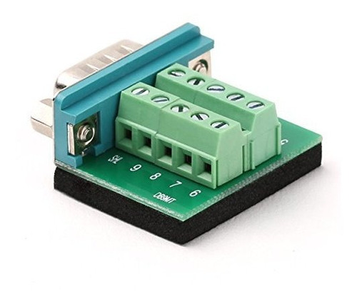 Placa Db9 Breakout Board Db9 Rs232 Serial Macho A Terminal B