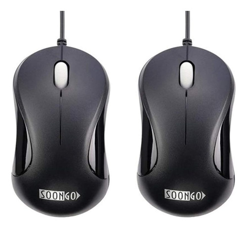 Mouse Soongo Con Cable/negro 2 Und