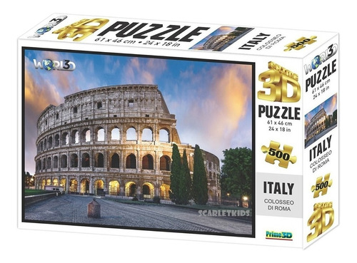 Puzzle Rompecabezas 3d 500 Piezas Coliseo De Roma Prime 3d