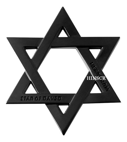 Hinscr Emblema De Metal De La Estrella De David Judía Del Es