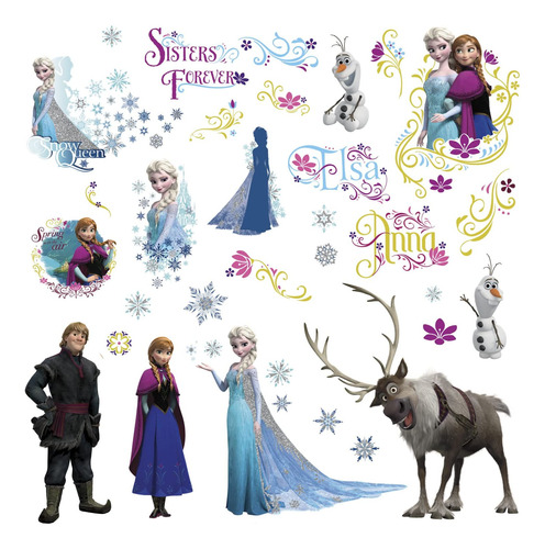 Disney Frozen - Adhesivo Decorativo Para Pared  Diseño De O