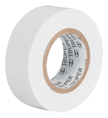 Cinta De Aislar Profesional De Pvc Blanca De 9 M X 19 Mm