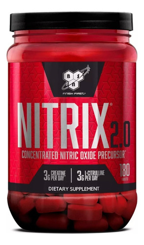 Bsn Nitrix 2.0 - Nitric Oxide Concentrado  - Usa - 180 Tabs