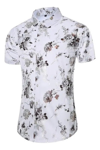 Camisas Florales Para Hombre De La Marca Summer Brand, Manga