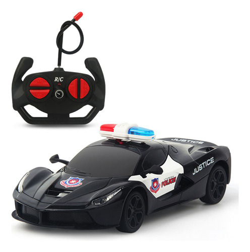 Coche De Policía Eléctrico 1/24 Rc Con Control Remoto