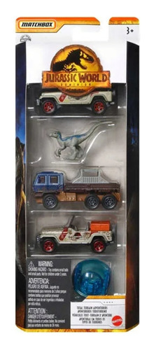 Auto Matchbox Jurassic World Pack X 5