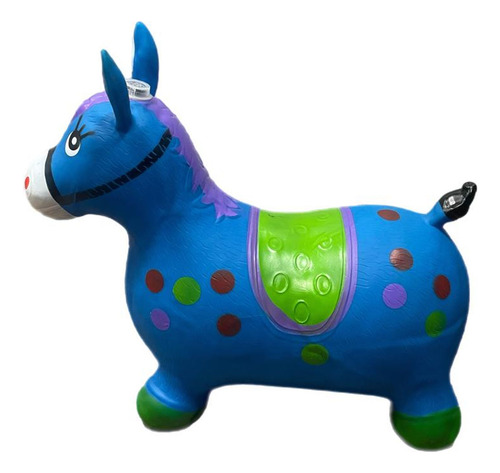 Cavalinho Upa Upa Pula Pula Com Musica Pocoto Burro Infantil Cor Azul