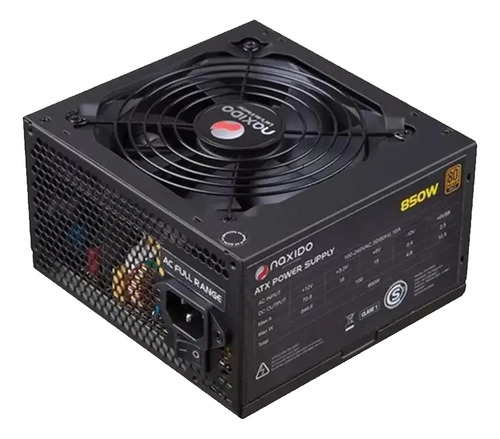 Fuente Naxido Atx-850w 80 Plus Gold Color Negro