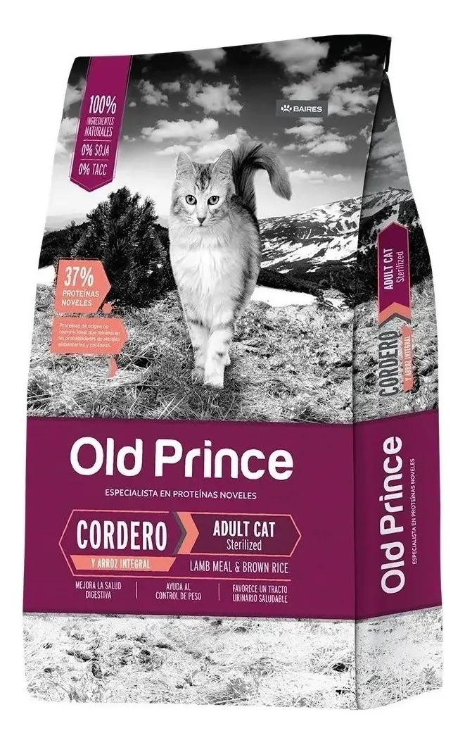 Old Prince Gato Esterilizado Proteinas Noveles x 3kg Gato Castrado