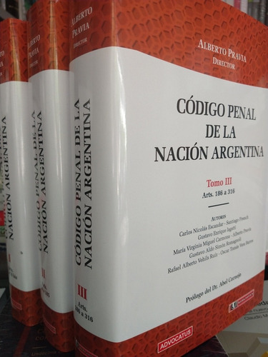 Pravia Código Penal De La Nación 3 Tomos Novedad 2020