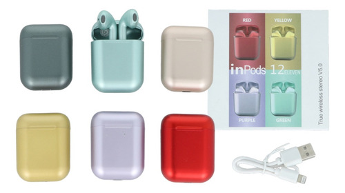 Auriculares Inalámbricos Inpods 12 Bluetooth 6 Colores Color Violeta