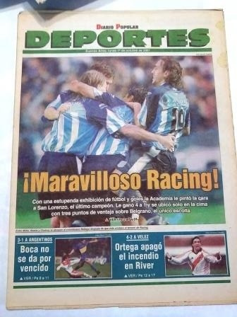 Racing Futuro Campeon 2001 4 A 1 San Lorenzo Nancy Guerrero (Usado)